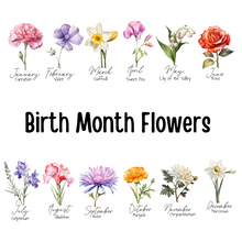 Load image into Gallery viewer, Skinny Tumbler - Birth Month Flower - Personalized