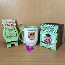 Load image into Gallery viewer, Personalized owl teacher set (Various Colours)