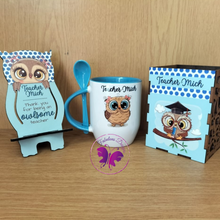 Load image into Gallery viewer, Personalized owl teacher set (Various Colours)