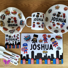 Load image into Gallery viewer, Kiddies lunch set - Cute Superheroes