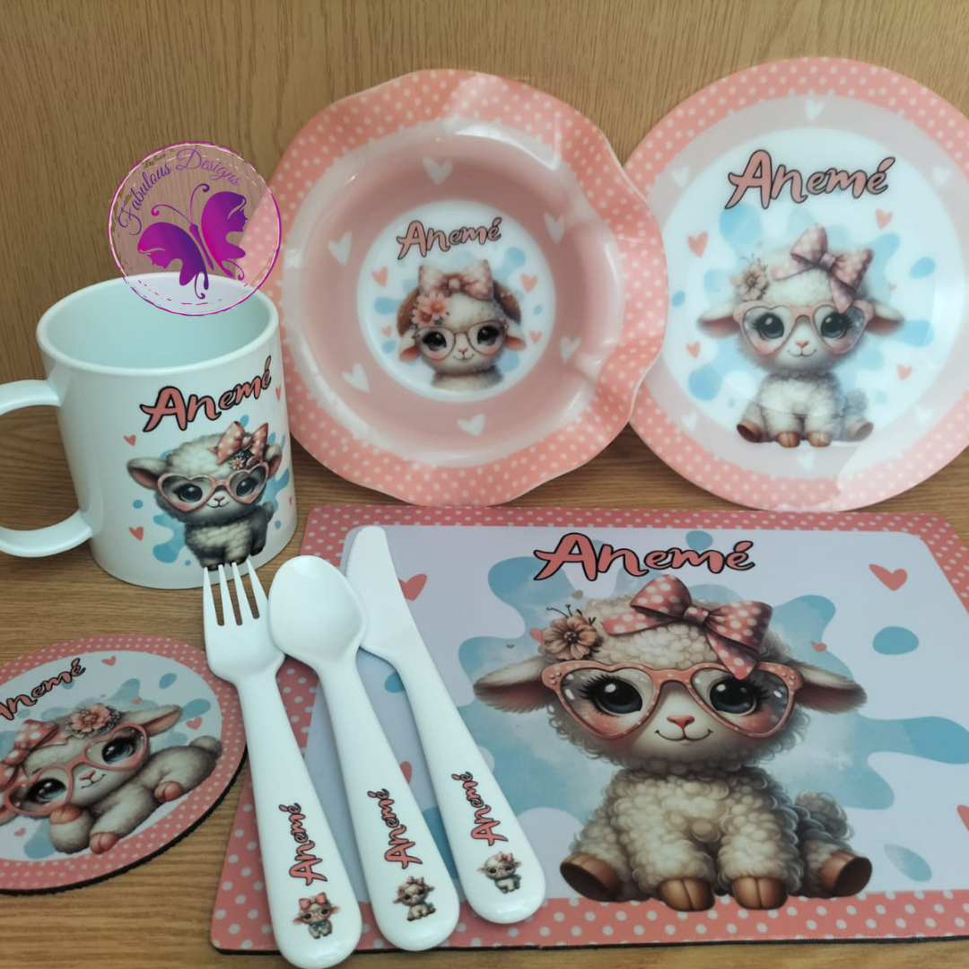 Kiddies lunch set - Little Lamb