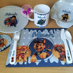 Kiddies lunch set - Blue Paw Patrol