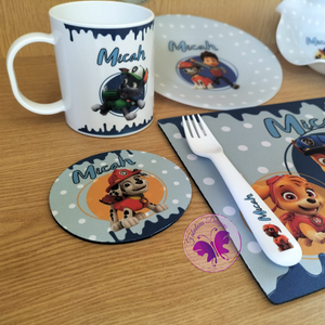 Kiddies lunch set - Blue Paw Patrol