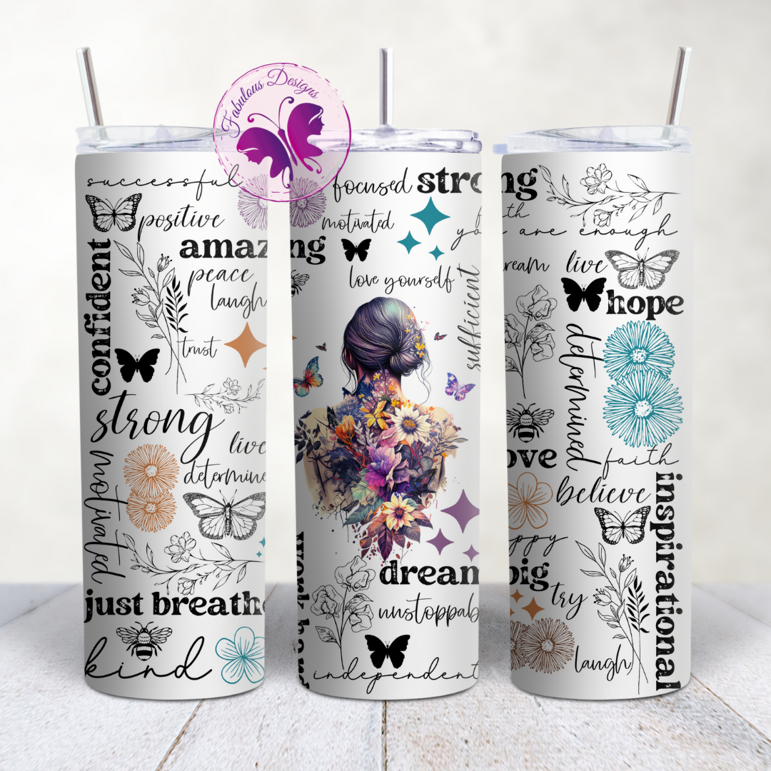 Skinny Tumbler - Positivity