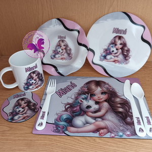 Kiddies lunch set - Unicorn & Princess