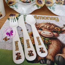 Load image into Gallery viewer, Kiddies lunch set - Highland Cows
