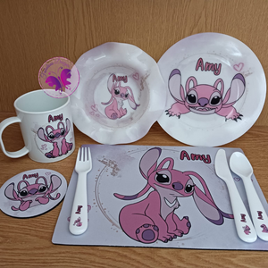 Kiddies lunch set - Angel (Stitch)