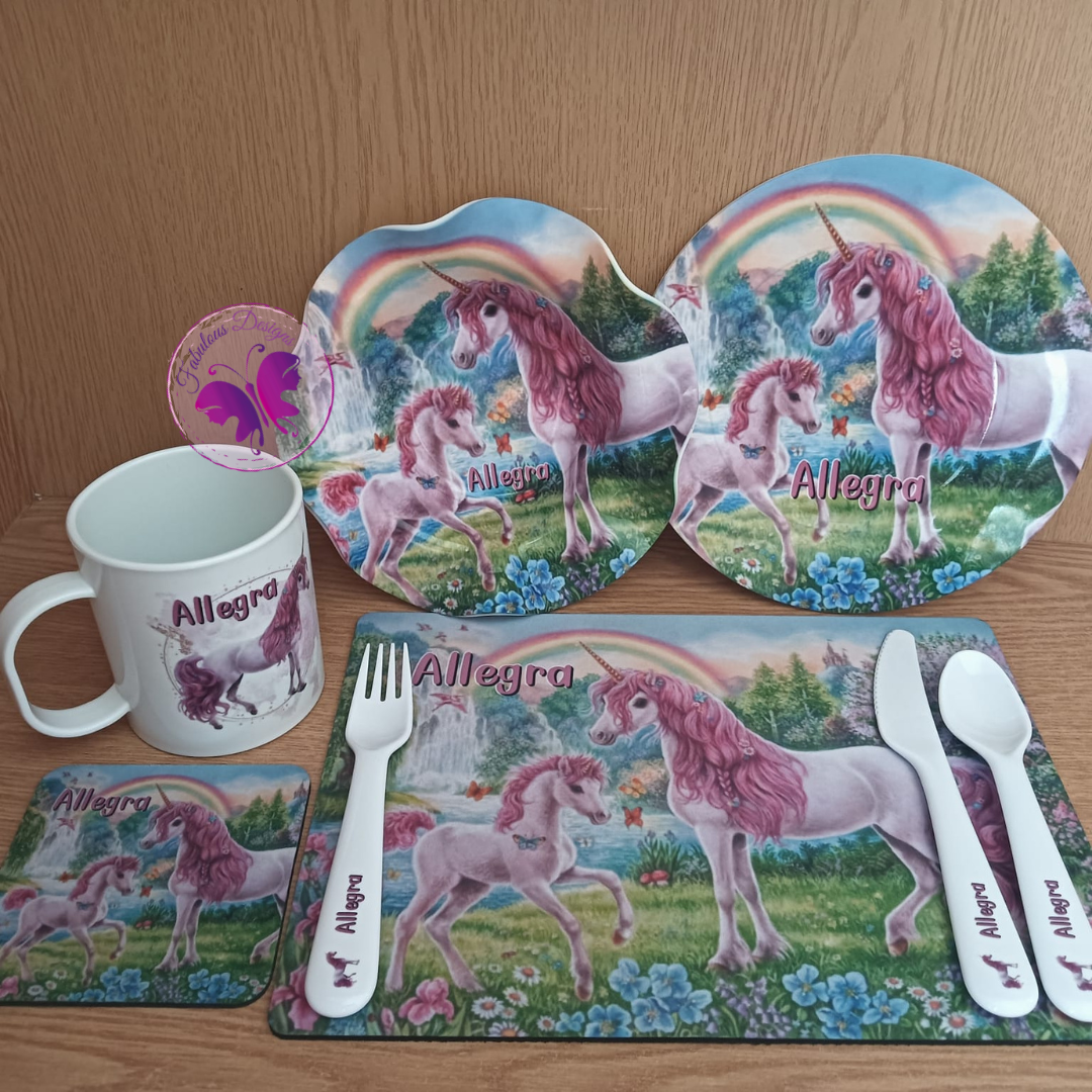 Kiddies lunch set  - Colourful Unicorn