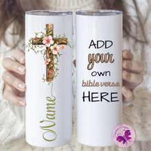 Load image into Gallery viewer, Skinny Tumbler - Add your Bible Verse

