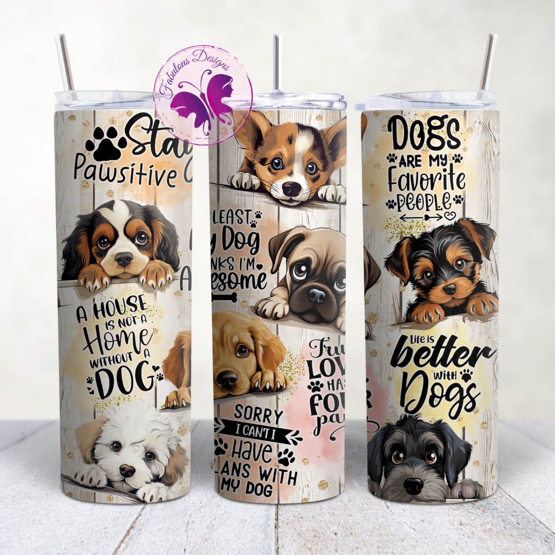 Skinny Tumbler - Cute dogs