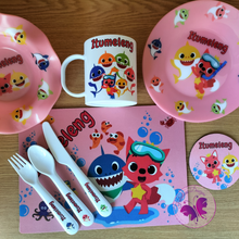 Load image into Gallery viewer, Kiddies lunch set - Baby Shark Pink
