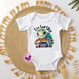 Baby Onesie - Turtley adorable