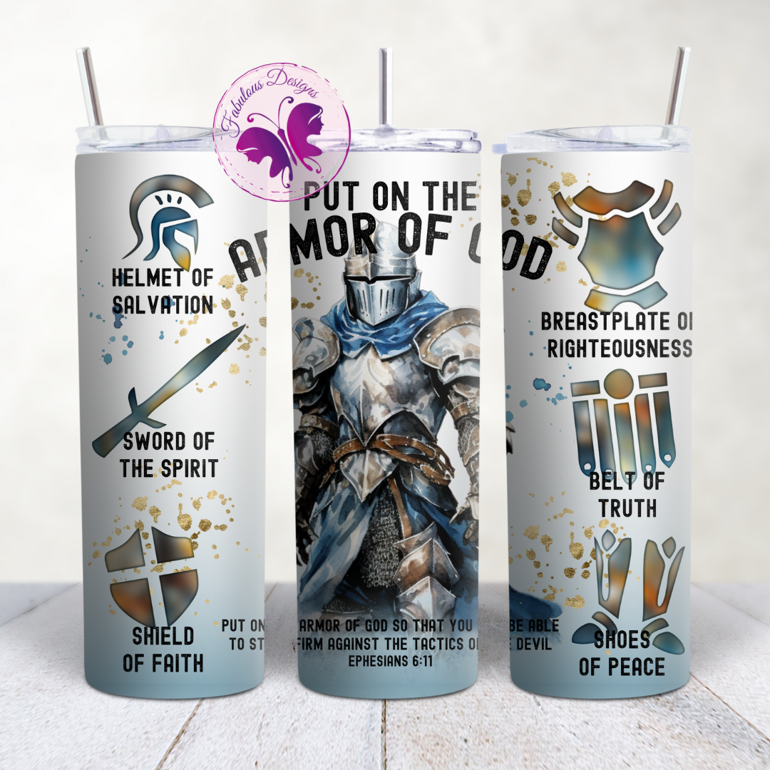 Skinny Tumbler - Armor of God (for him)