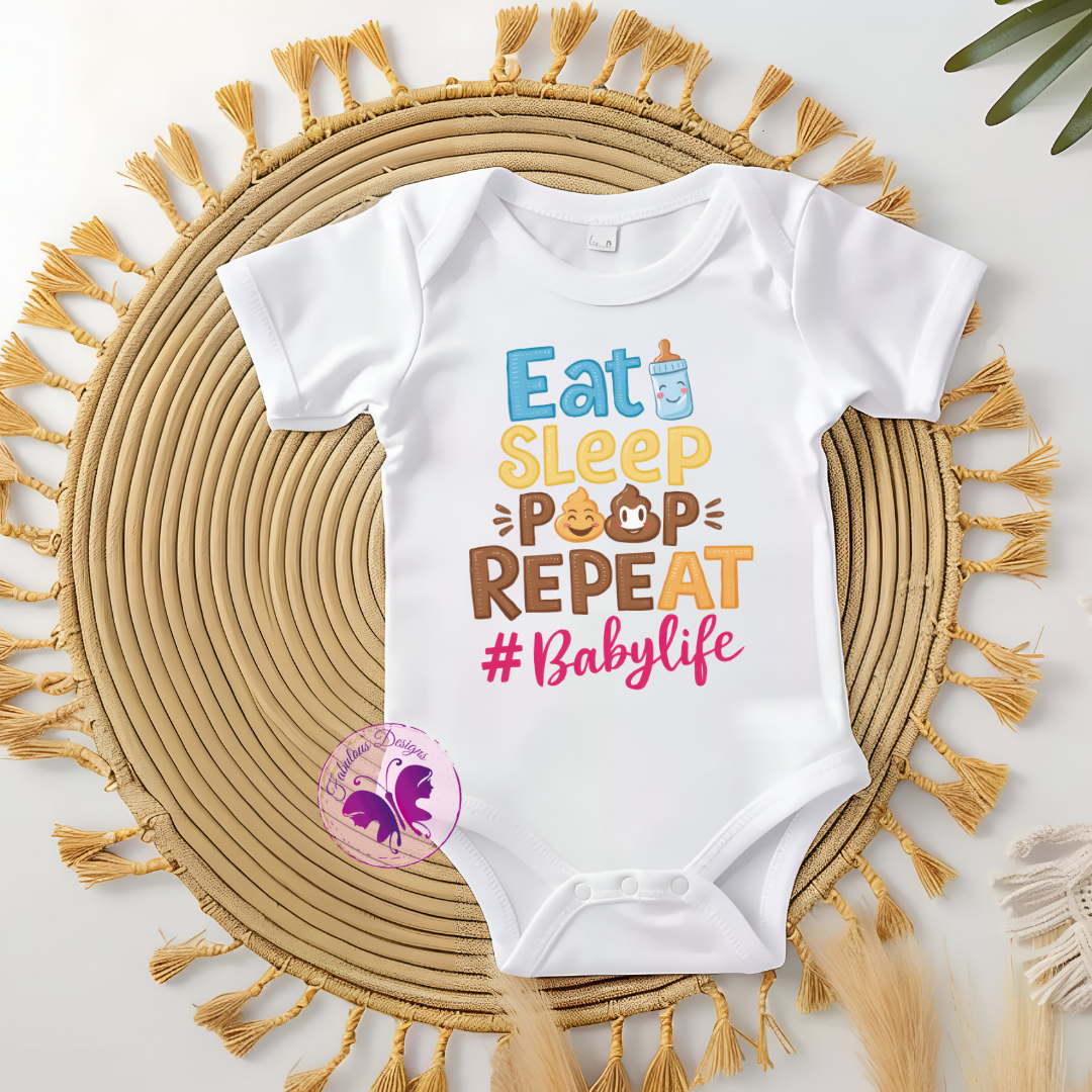 Baby Onesie - Eat, sleep, poop, repeat