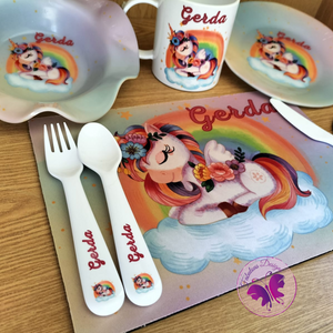 Kiddies lunch set - Rainbow Unicorn