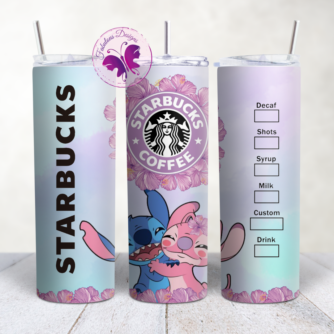 Skinny Tumbler - Stitch Starbucks