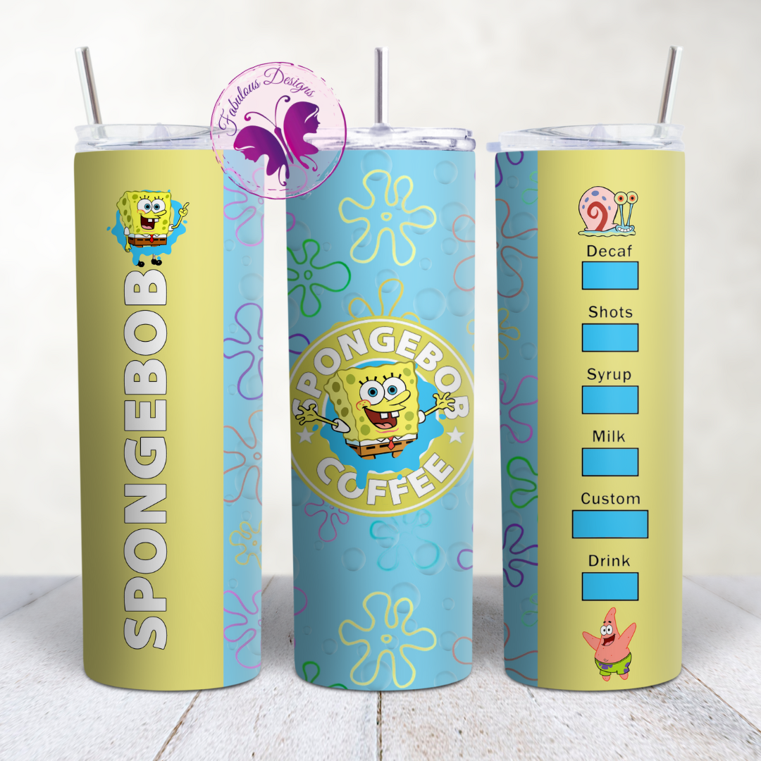 Skinny Tumbler - Spongebob Starbucks