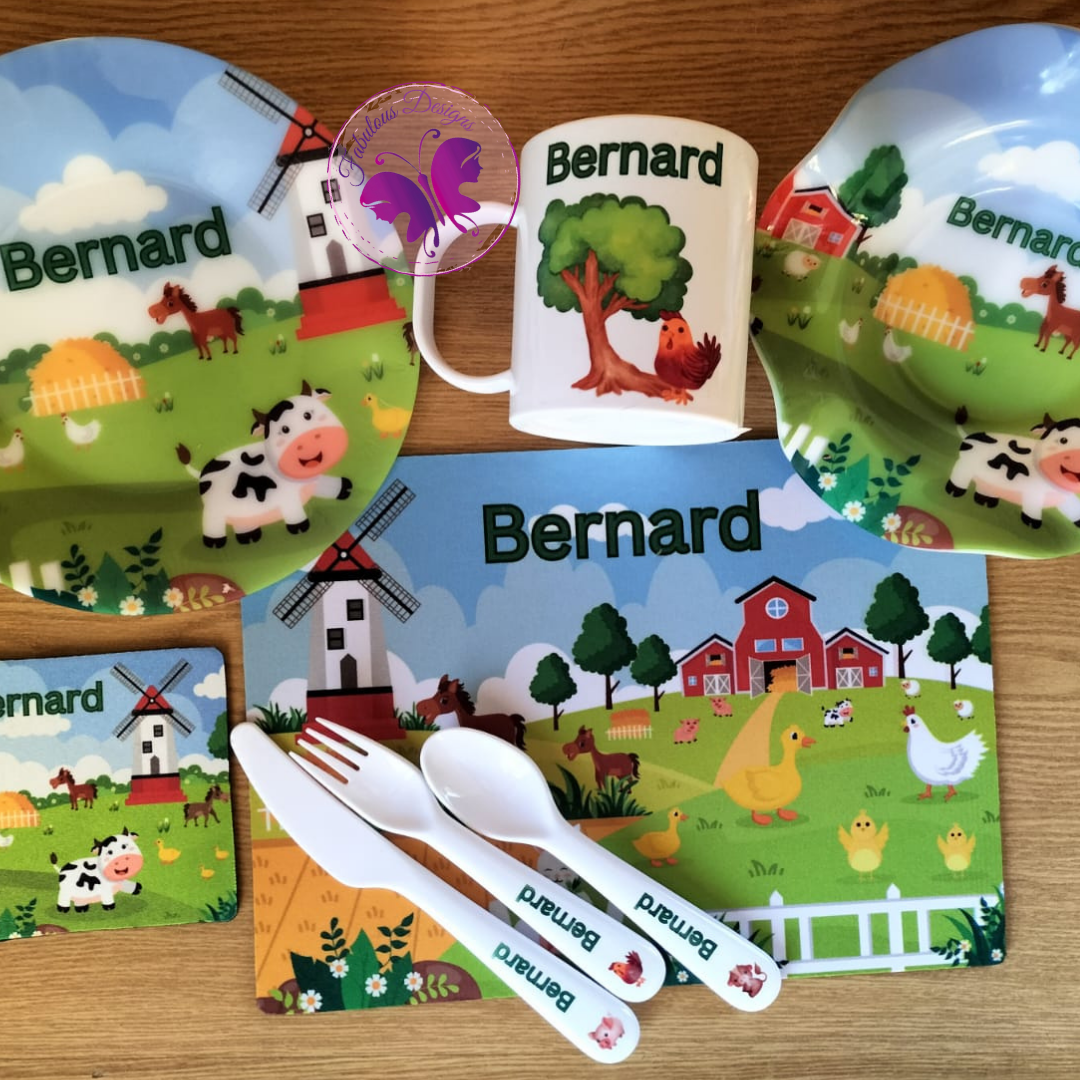 Kiddies lunch set - Farm Life