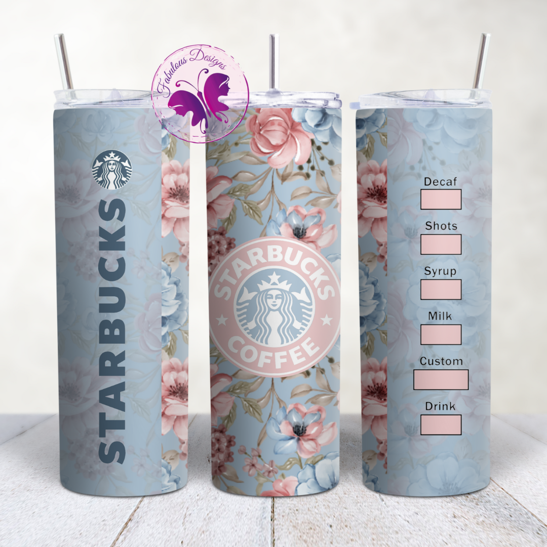 Skinny Tumbler - Blue Starbucks