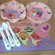 Load image into Gallery viewer, Kiddies lunch set - Baby Shark Pink &amp; Purple
