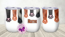 Load image into Gallery viewer, Personalized Wine Tumbler - Cat Paws
