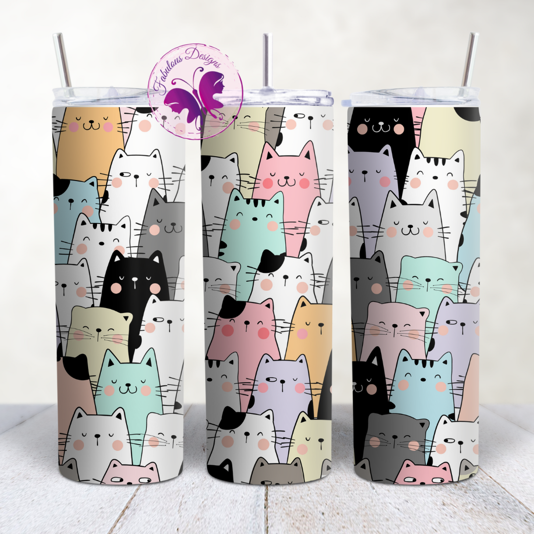 Skinny Tumbler - Cats