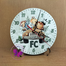 Load image into Gallery viewer, Personalized Hardboard Round Clock with Stand
