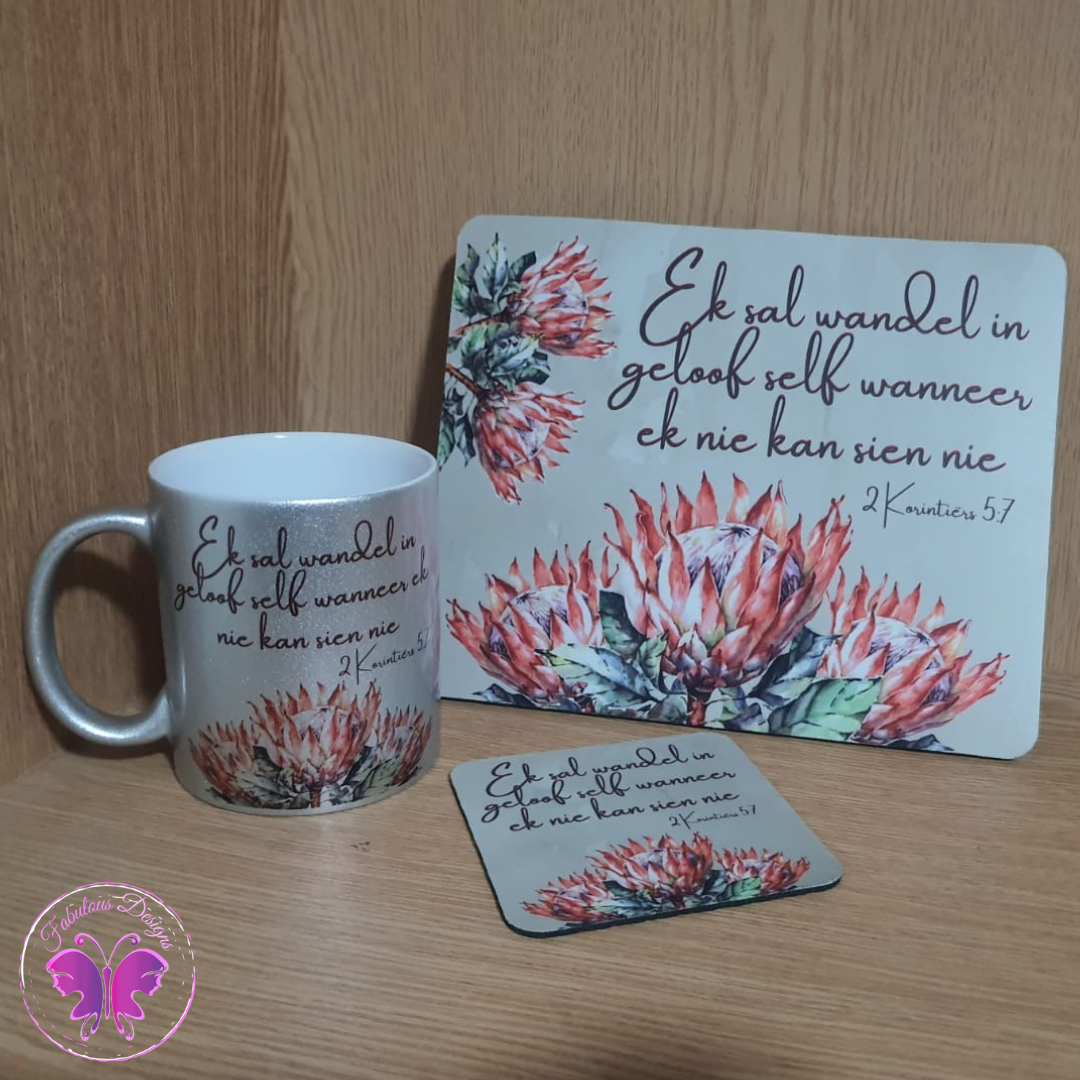 Personalized Office Set (with glitter mug)