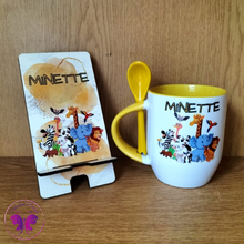 Load image into Gallery viewer, Personalized Spoon Mug &amp; Cellphone Stand Set
