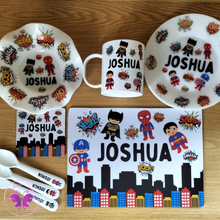 Load image into Gallery viewer, Kiddies lunch set - Cute Superheroes
