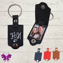 Load image into Gallery viewer, Personalized leather case keychain
